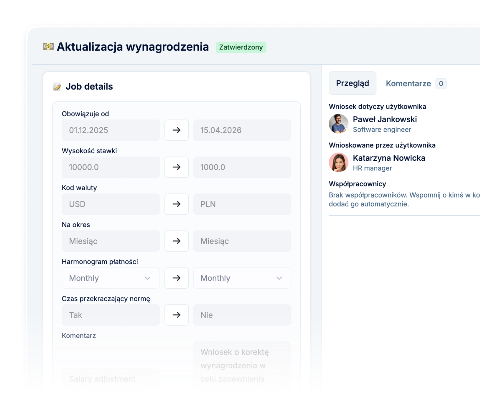 Przewodnik decyzji płacowych